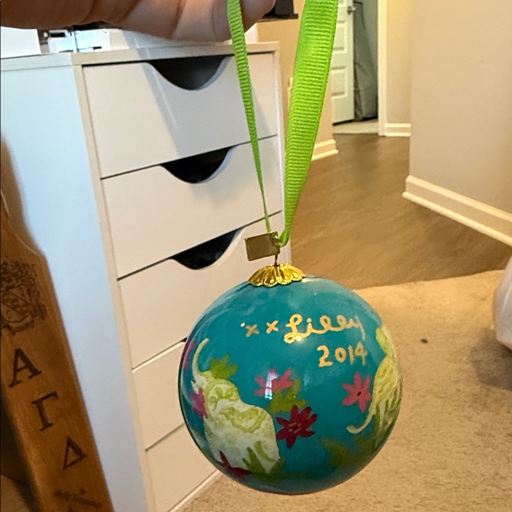 Lilly Pulitzer 2013 Glass Ornament | Deep Cyan Trunk Show